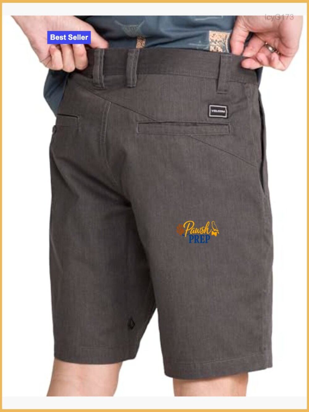 20" Inseam Chino Walk Shorts Flat Front Button Closure Fitted - Picture 3 of 7